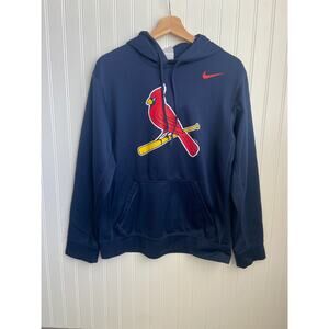 Nike St. Louis Cardinals Hooded Sweatshirt Size Small, Navy Baseball Logo